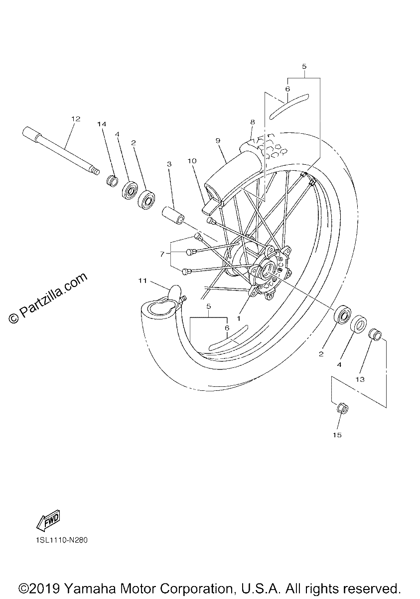 Diagrama de FRONT WHEEL
