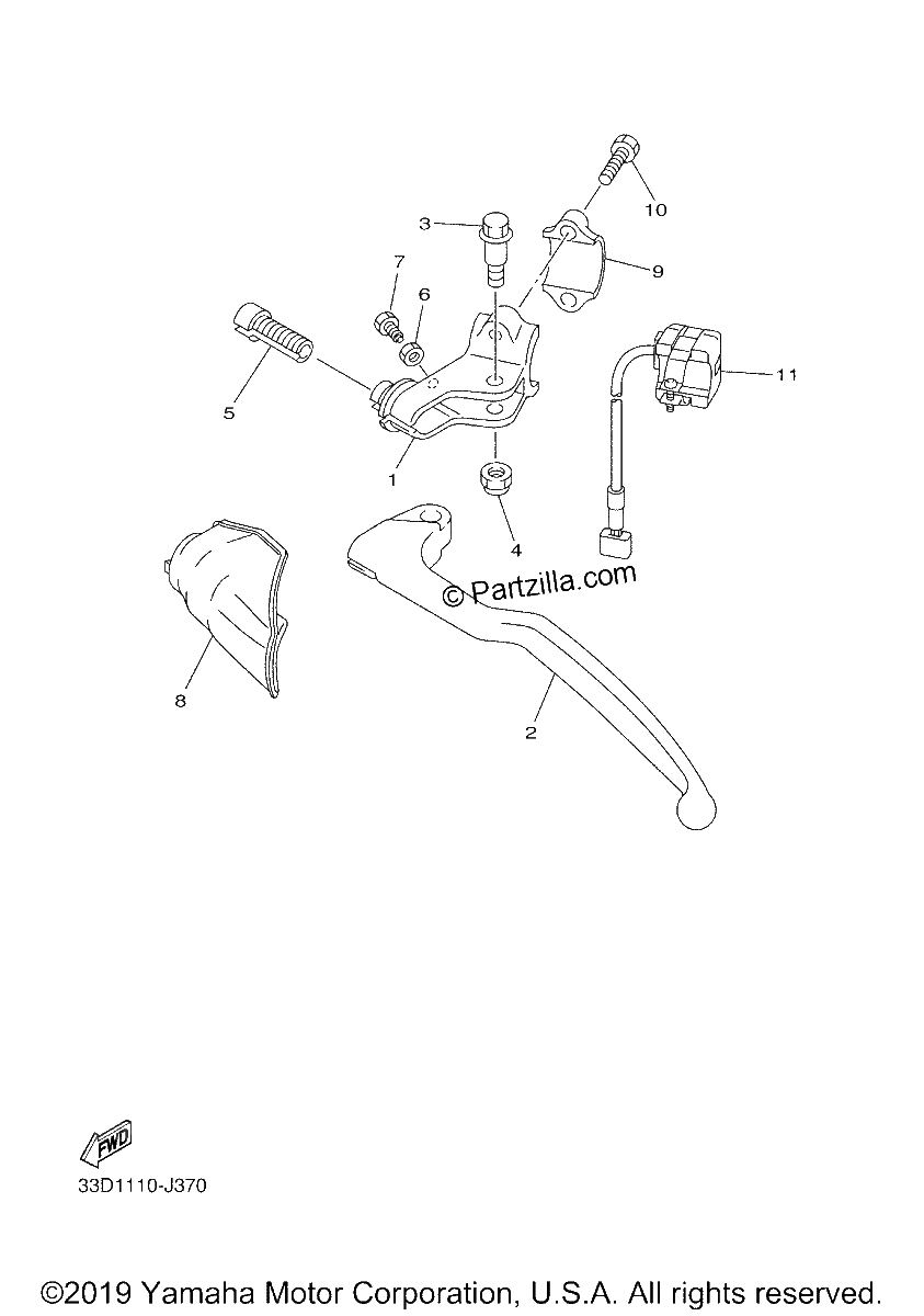 Diagrama de HANDLE SWITCH LEVER