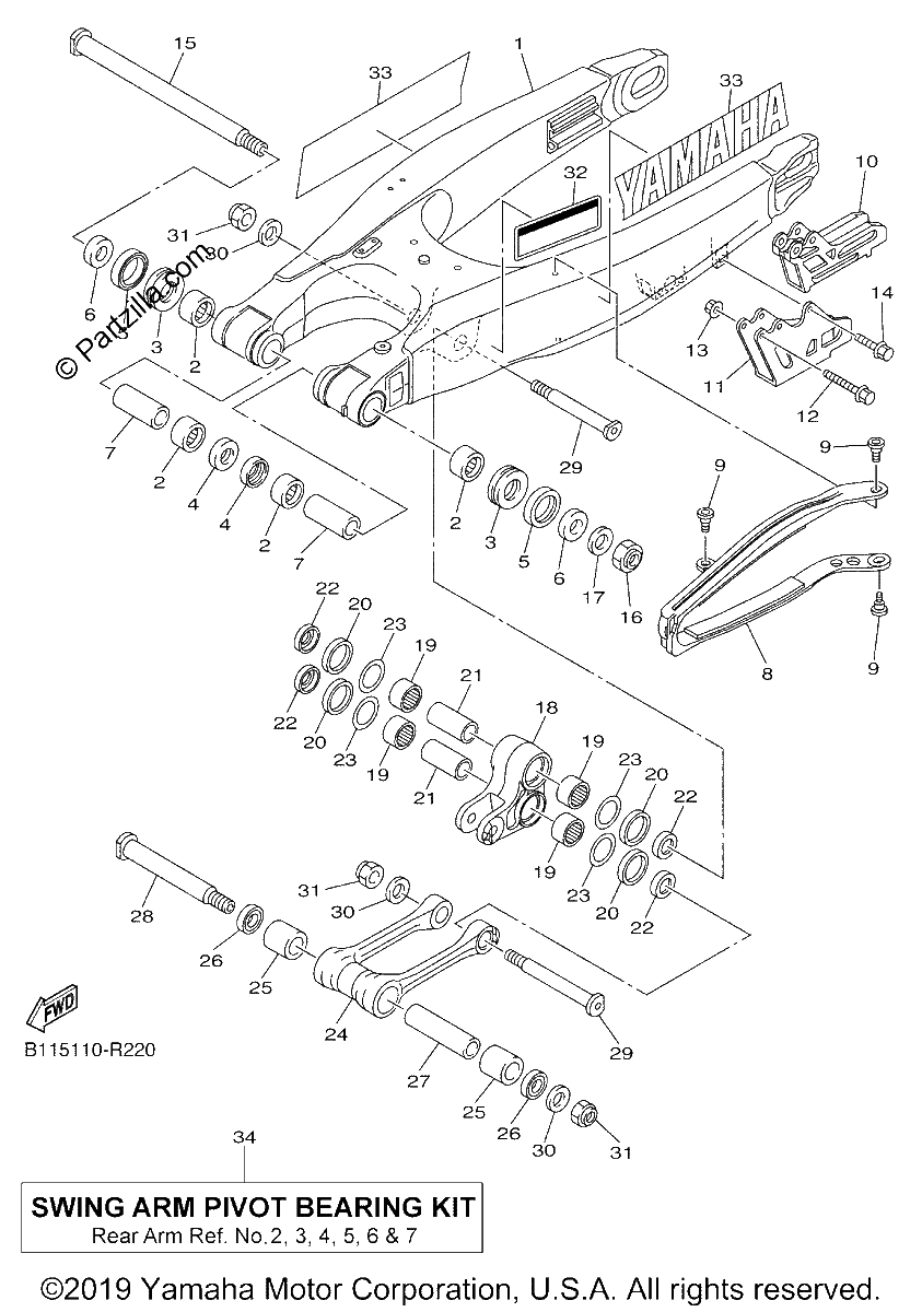 Diagrama de REAR ARM