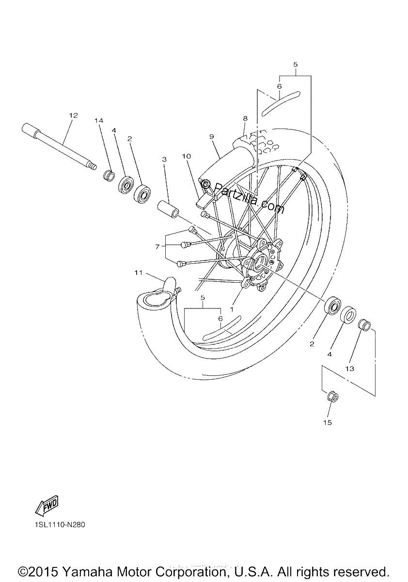 Diagrama de FRONT WHEEL
