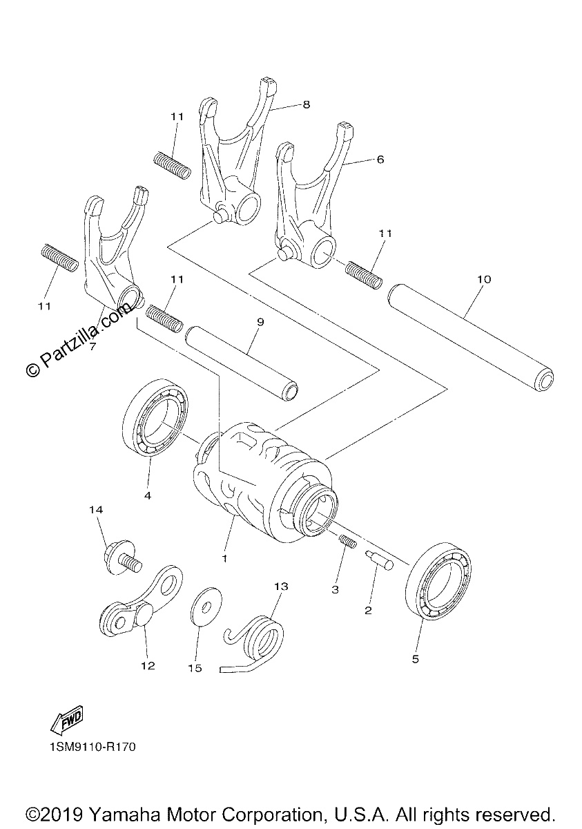 Diagrama de SHIFT CAM FORK