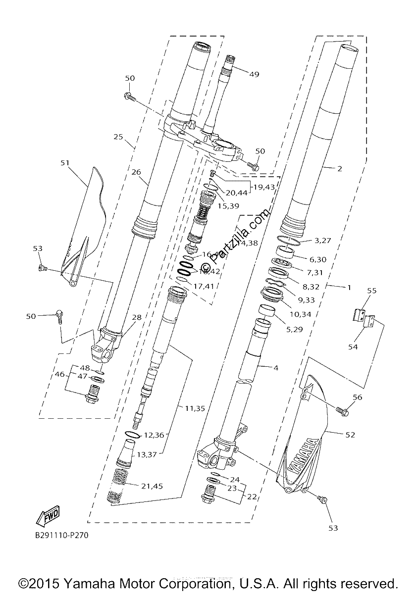 Diagrama de FRONT FORK