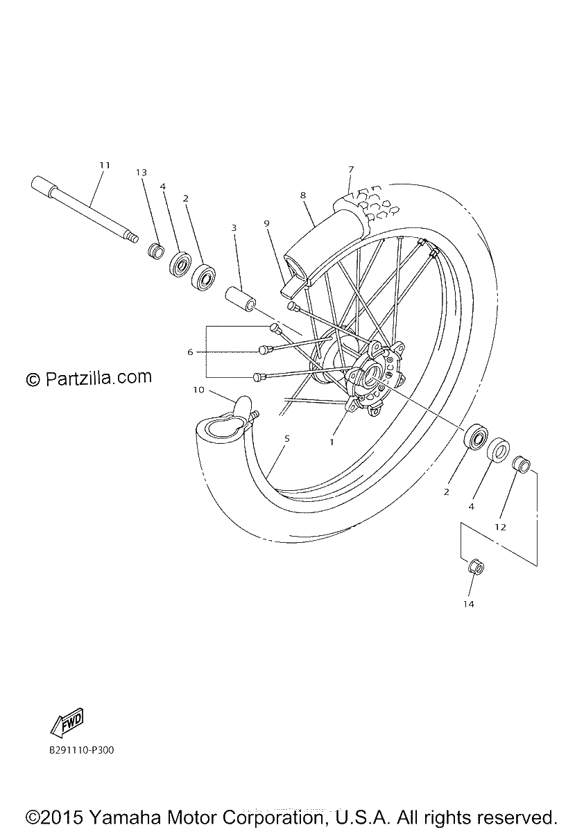 Diagrama de FRONT WHEEL