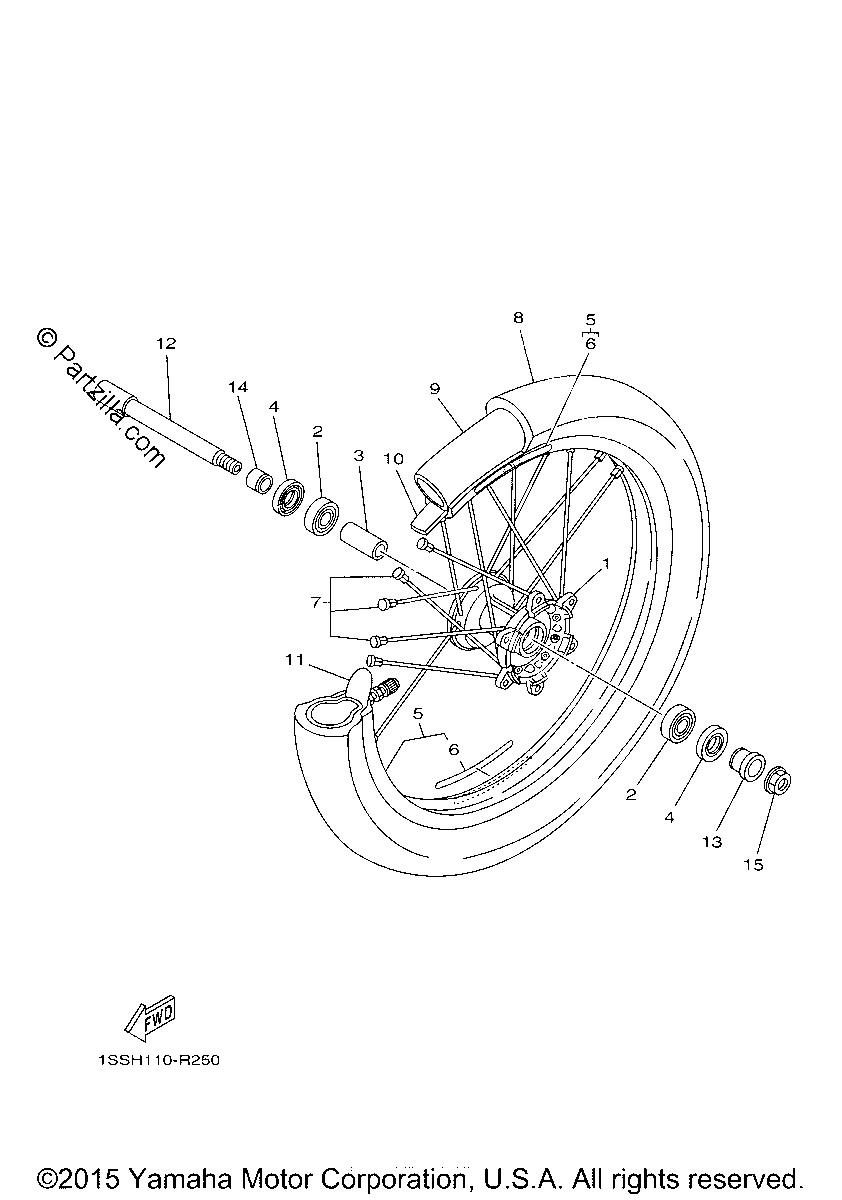 Diagrama de FRONT WHEEL