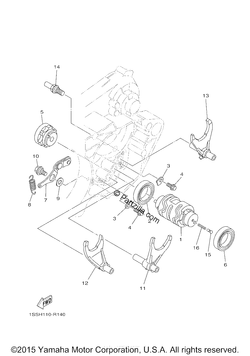 Diagrama de SHIFT CAM FORK