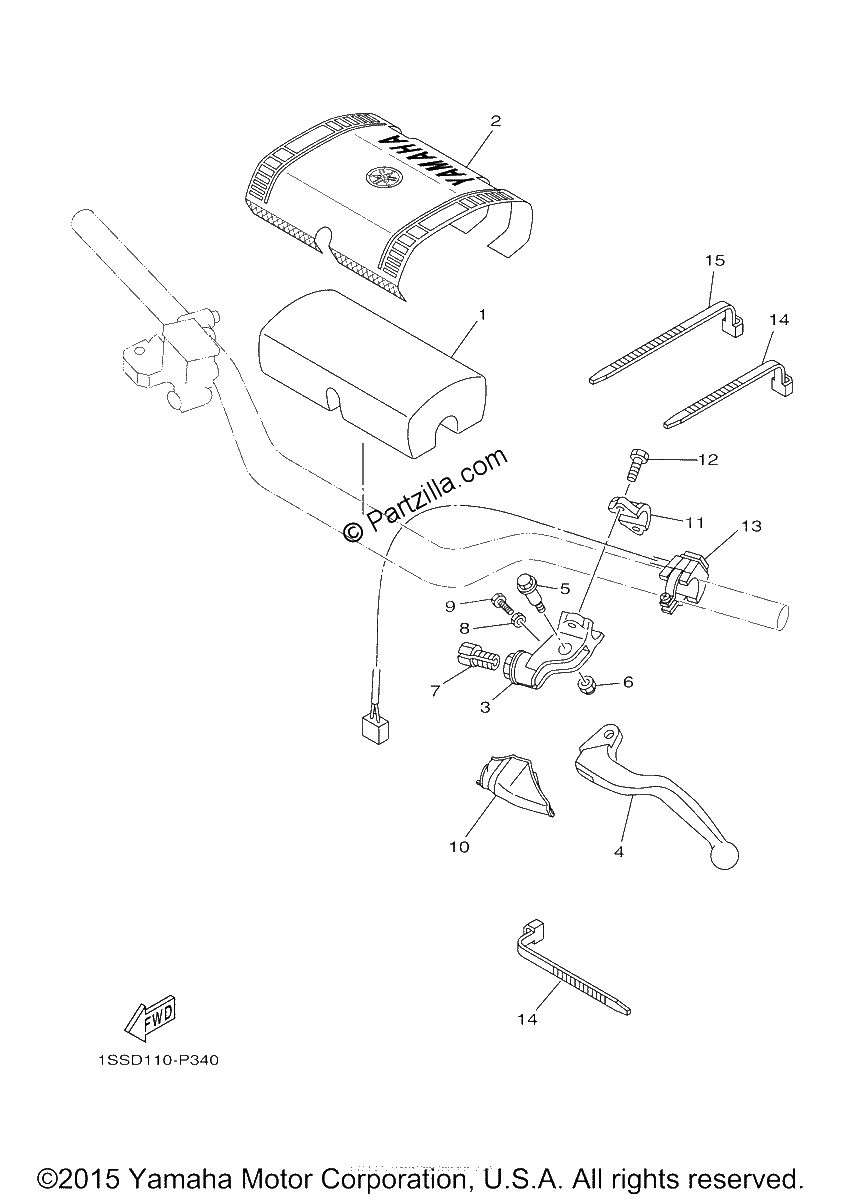 Diagrama de HANDLE SWITCH LEVER