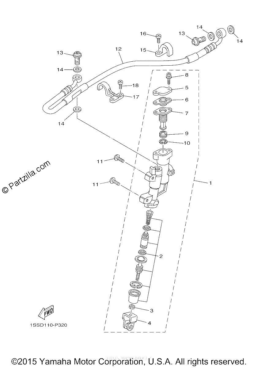 Diagrama de REAR MASTER CYLINDER