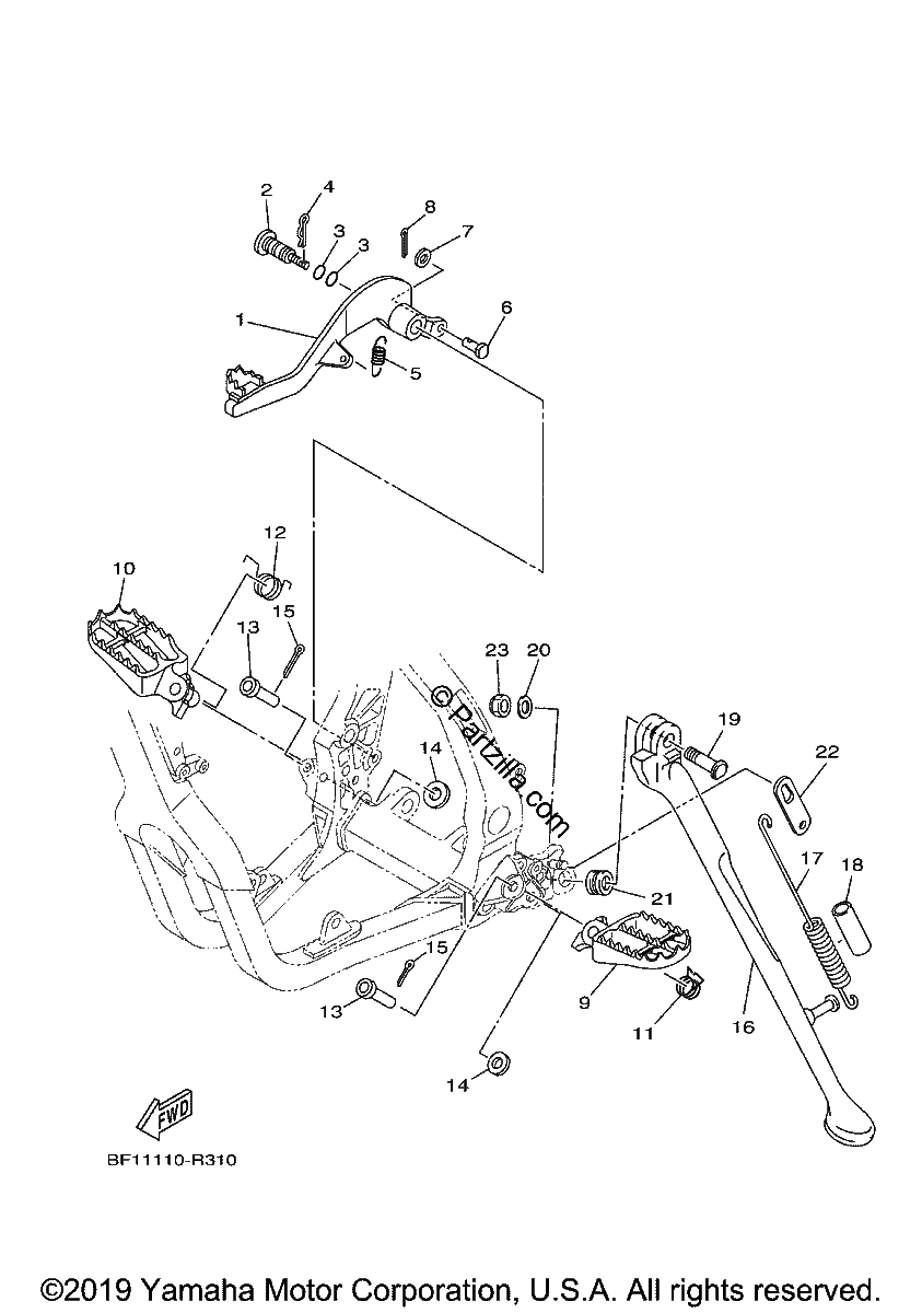 Diagrama de STAND FOOTREST