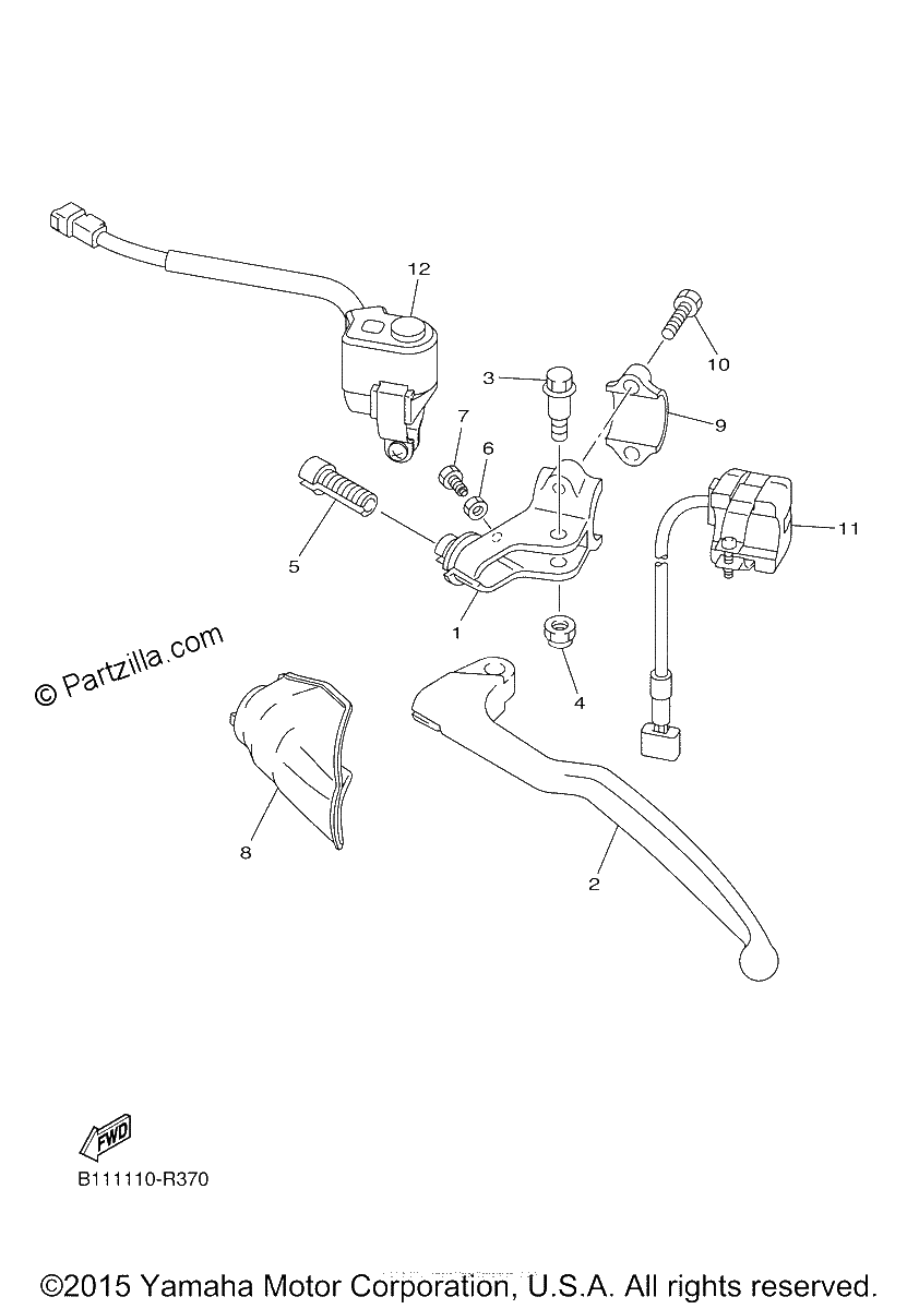 Diagrama de HANDLE SWITCH LEVER