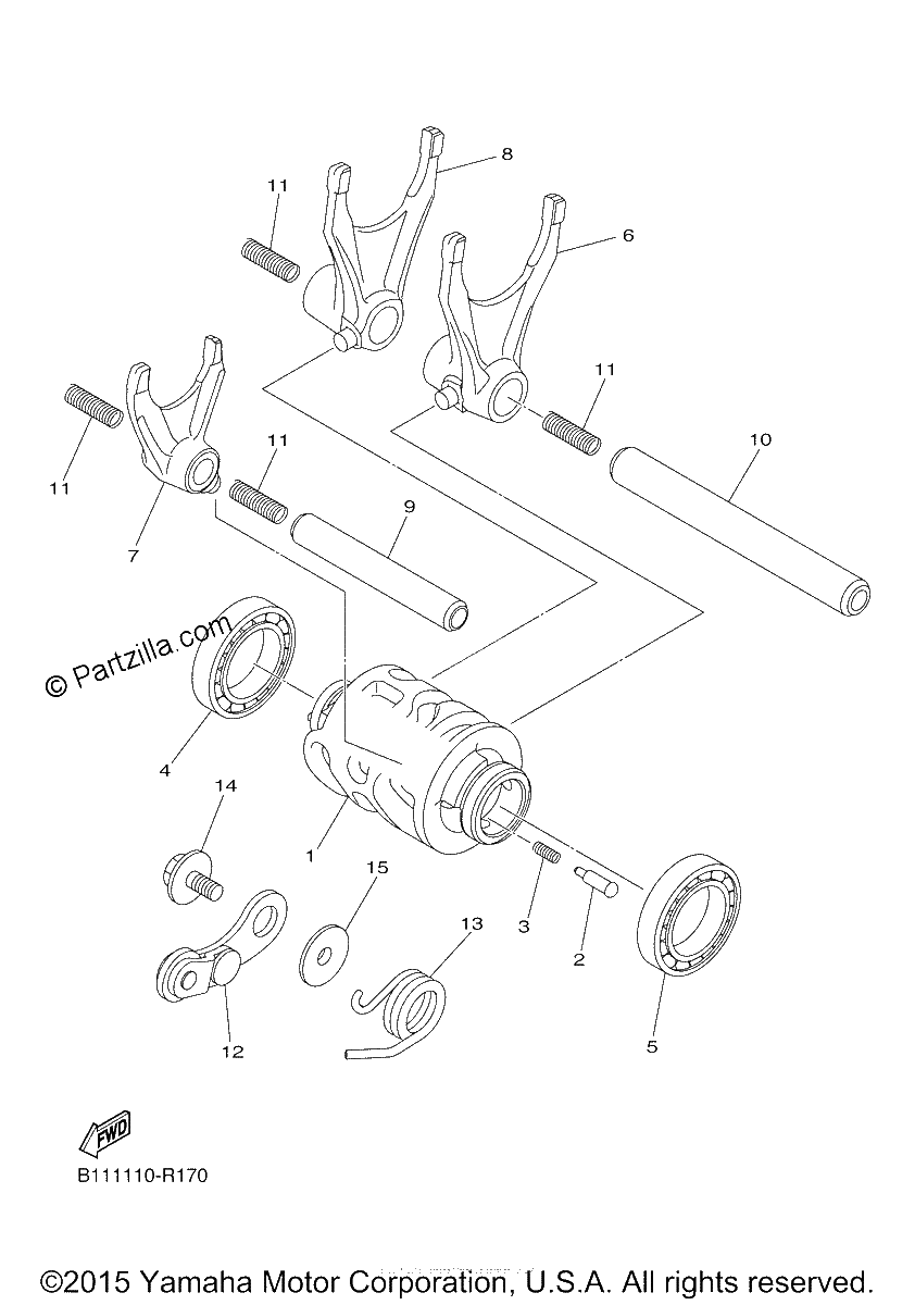 Diagrama de SHIFT CAM FORK