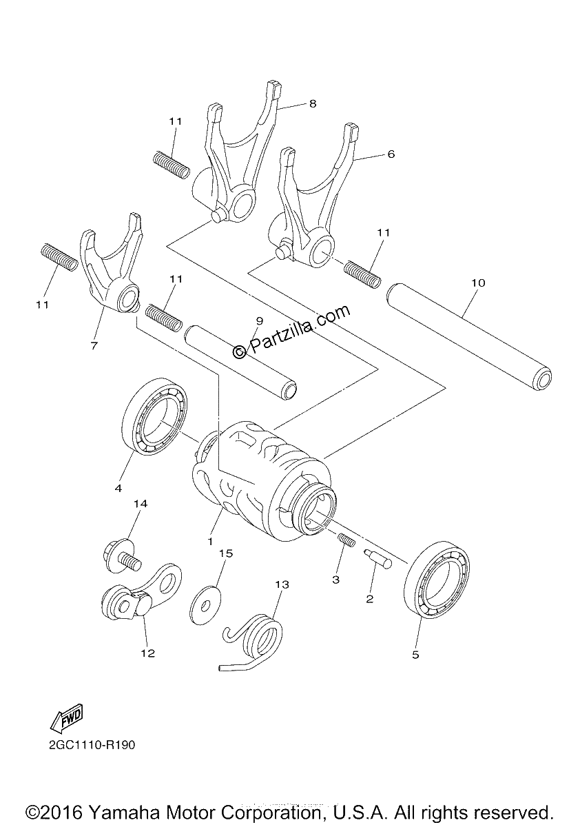 Diagrama de SHIFT CAM FORK