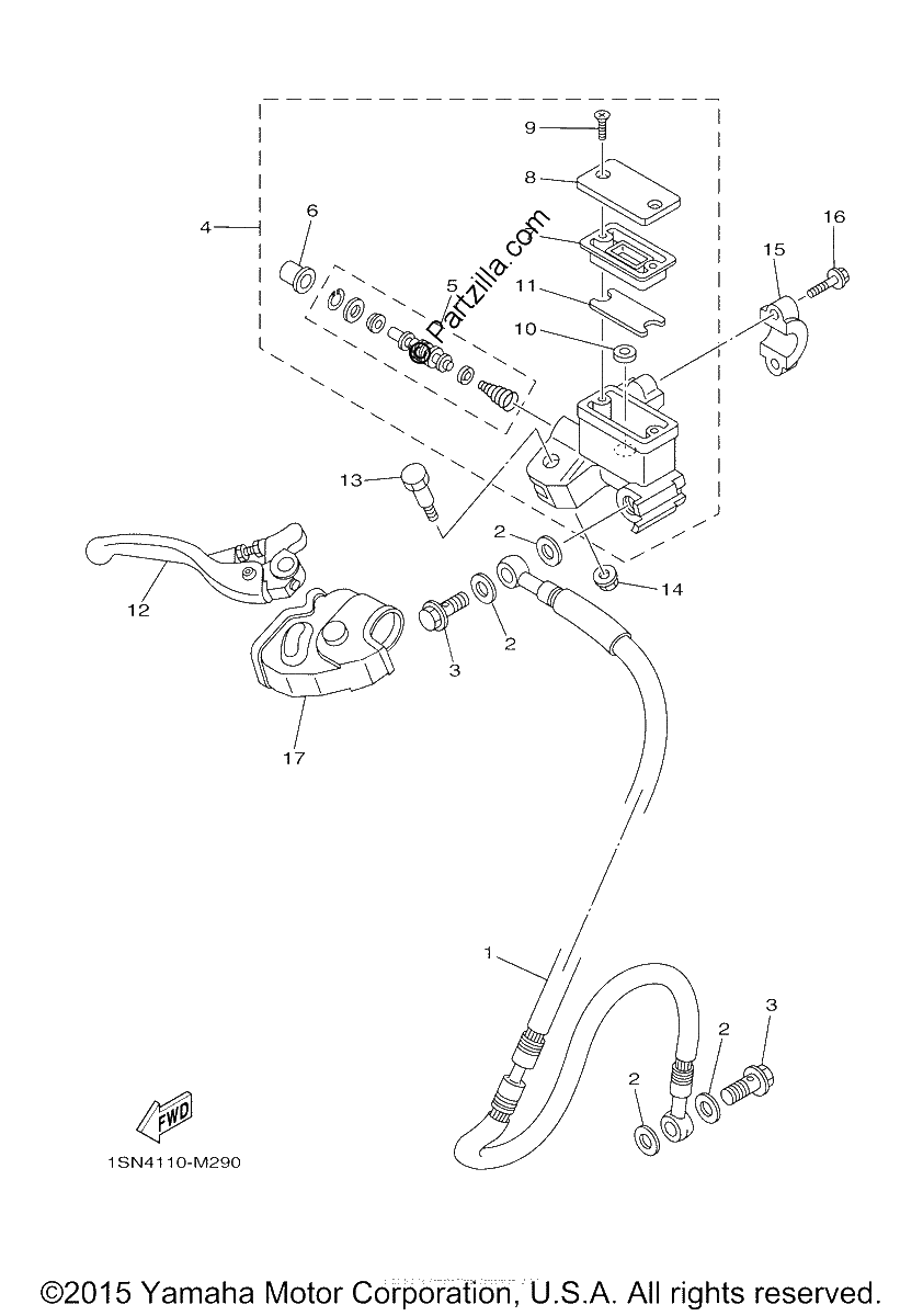 Diagrama de FRONT MASTER CYLINDER