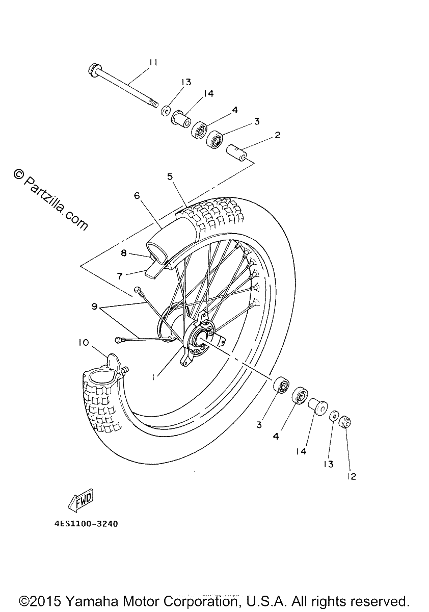 Diagrama de FRONT WHEEL