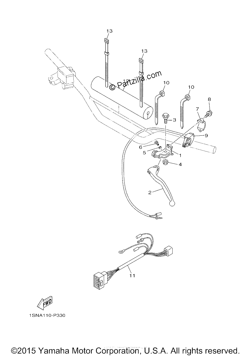 Diagrama de HANDLE SWITCH LEVER