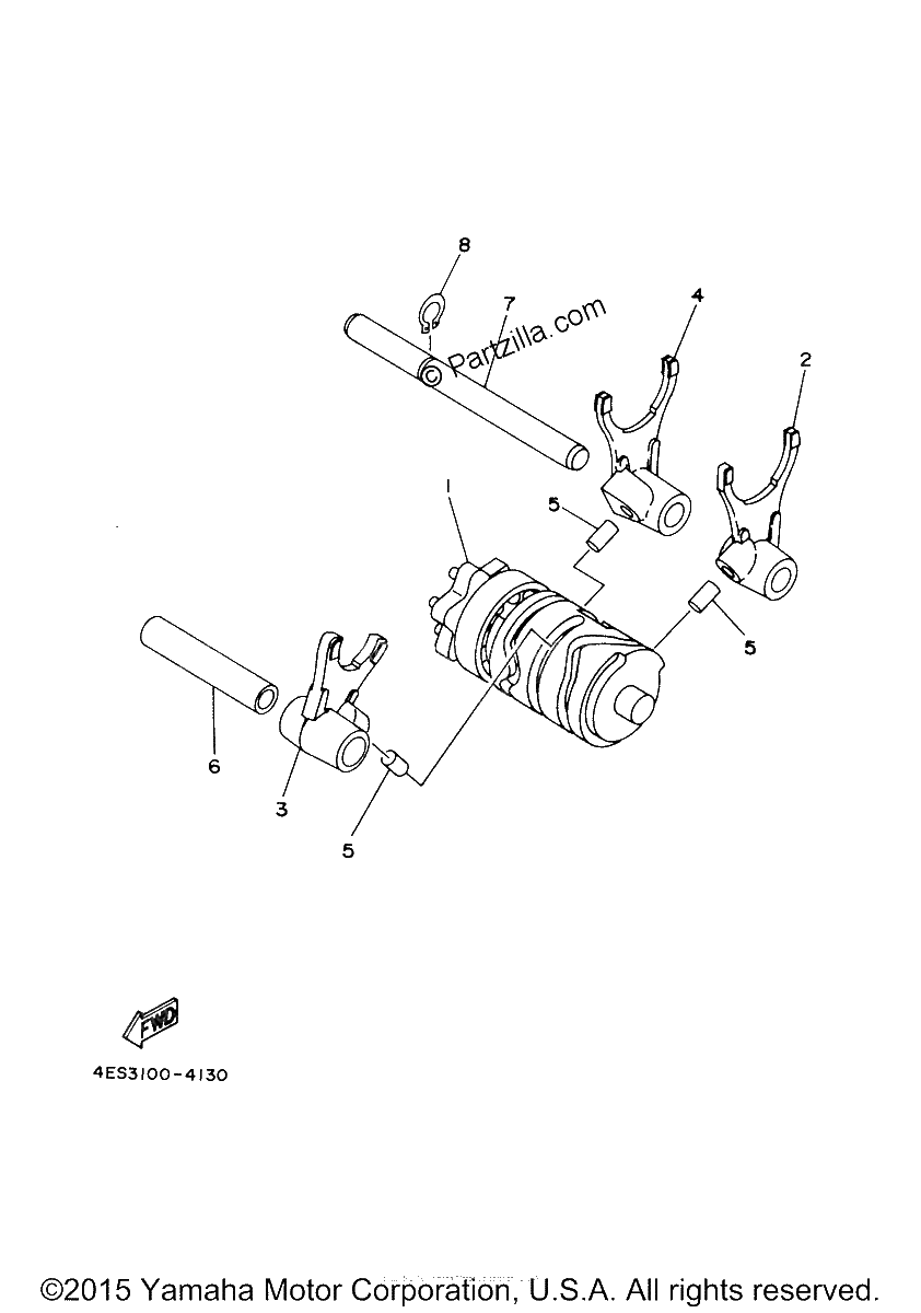 Diagrama de SHIFT CAM FORK