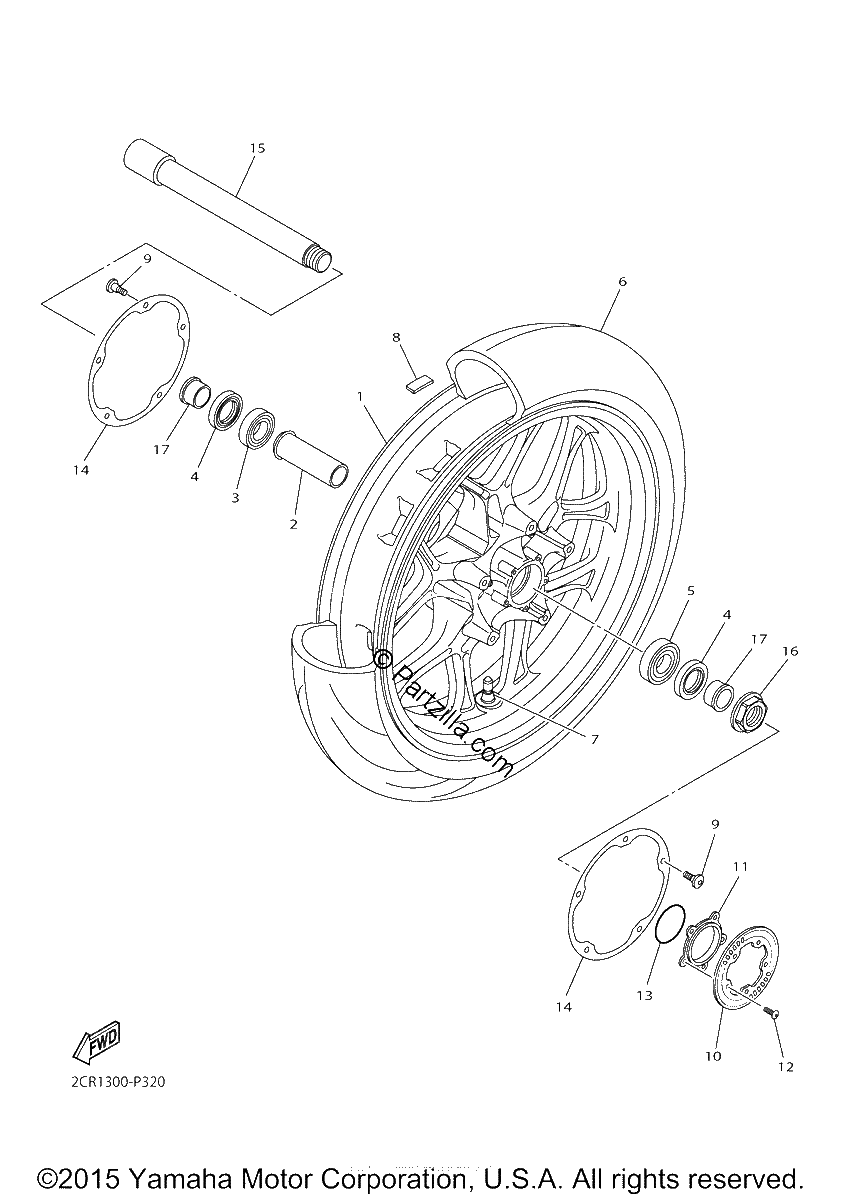 Diagrama de FRONT WHEEL