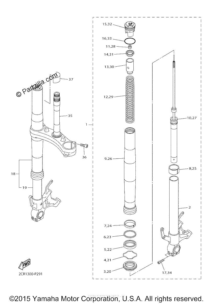 Diagrama de FRONT FORK