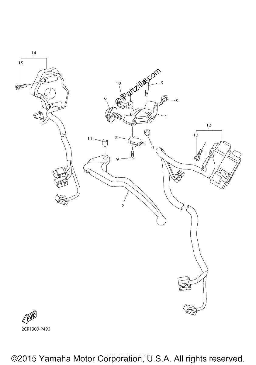 Diagrama de HANDLE SWITCH LEVER