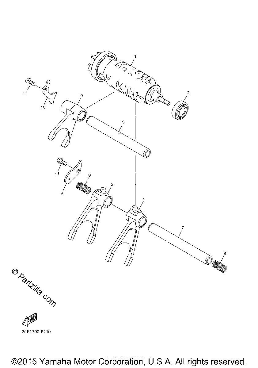 Diagrama de SHIFT CAM FORK