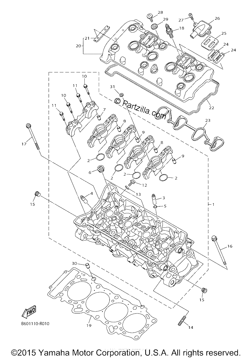 Diagrama de CYLINDER HEAD