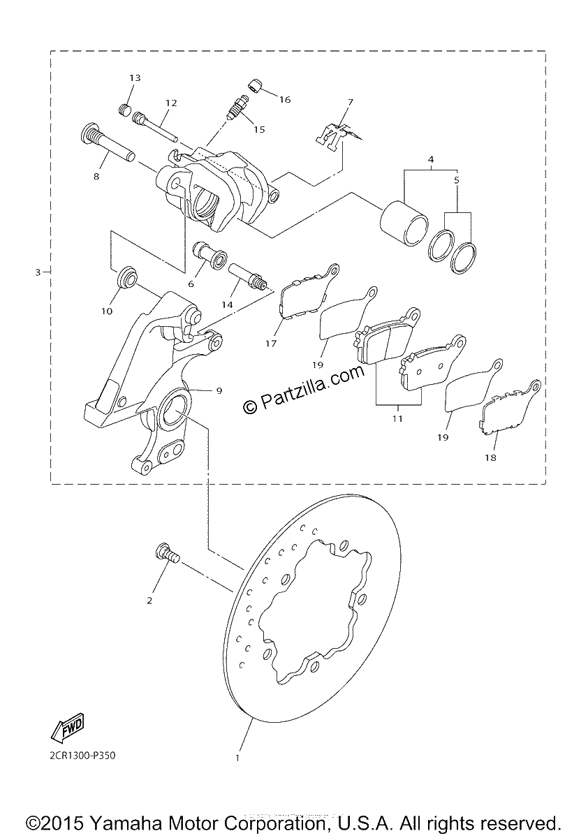 Diagrama de REAR BRAKE CALIPER