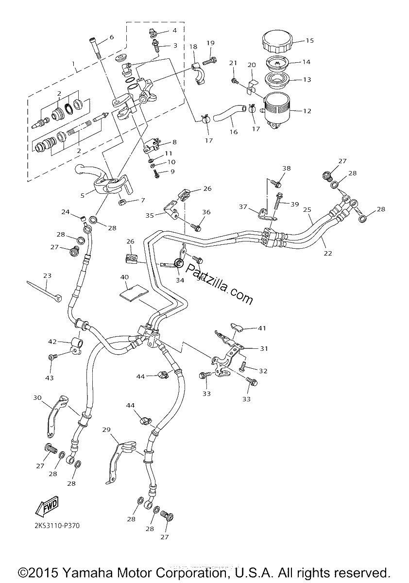 Diagrama de FRONT MASTER CYLINDER