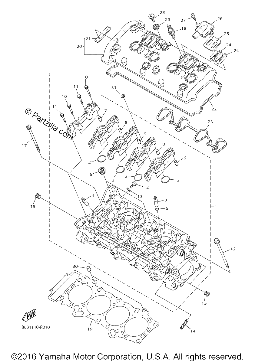 Diagrama de CYLINDER HEAD