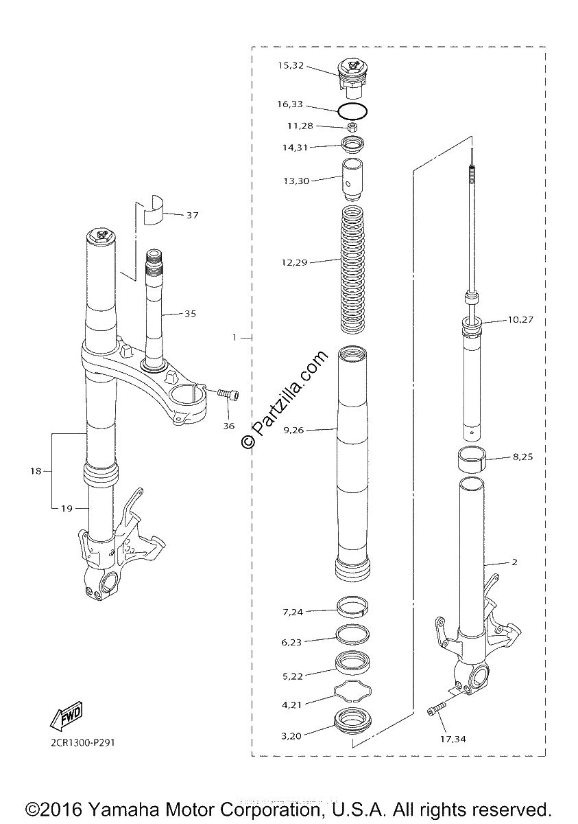 Diagrama de FRONT FORK