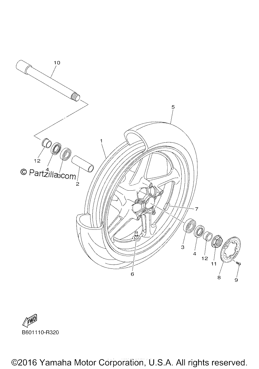 Diagrama de FRONT WHEEL