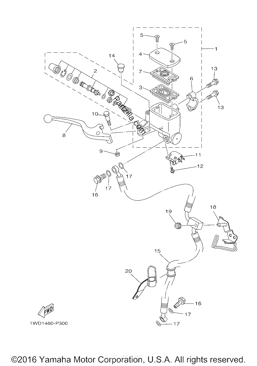 Diagrama de FRONT MASTER CYLINDER