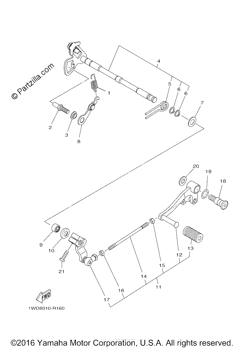 Diagrama de SHIFT SHAFT