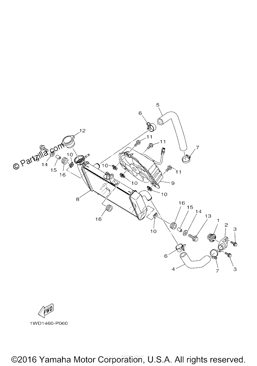 Diagrama de RADIATOR HOSE