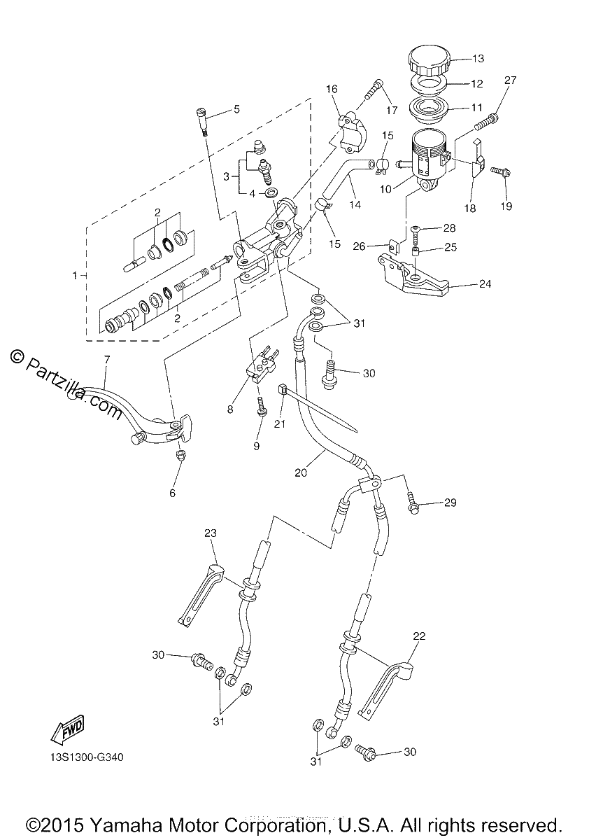 Diagrama de FRONT MASTER CYLINDER