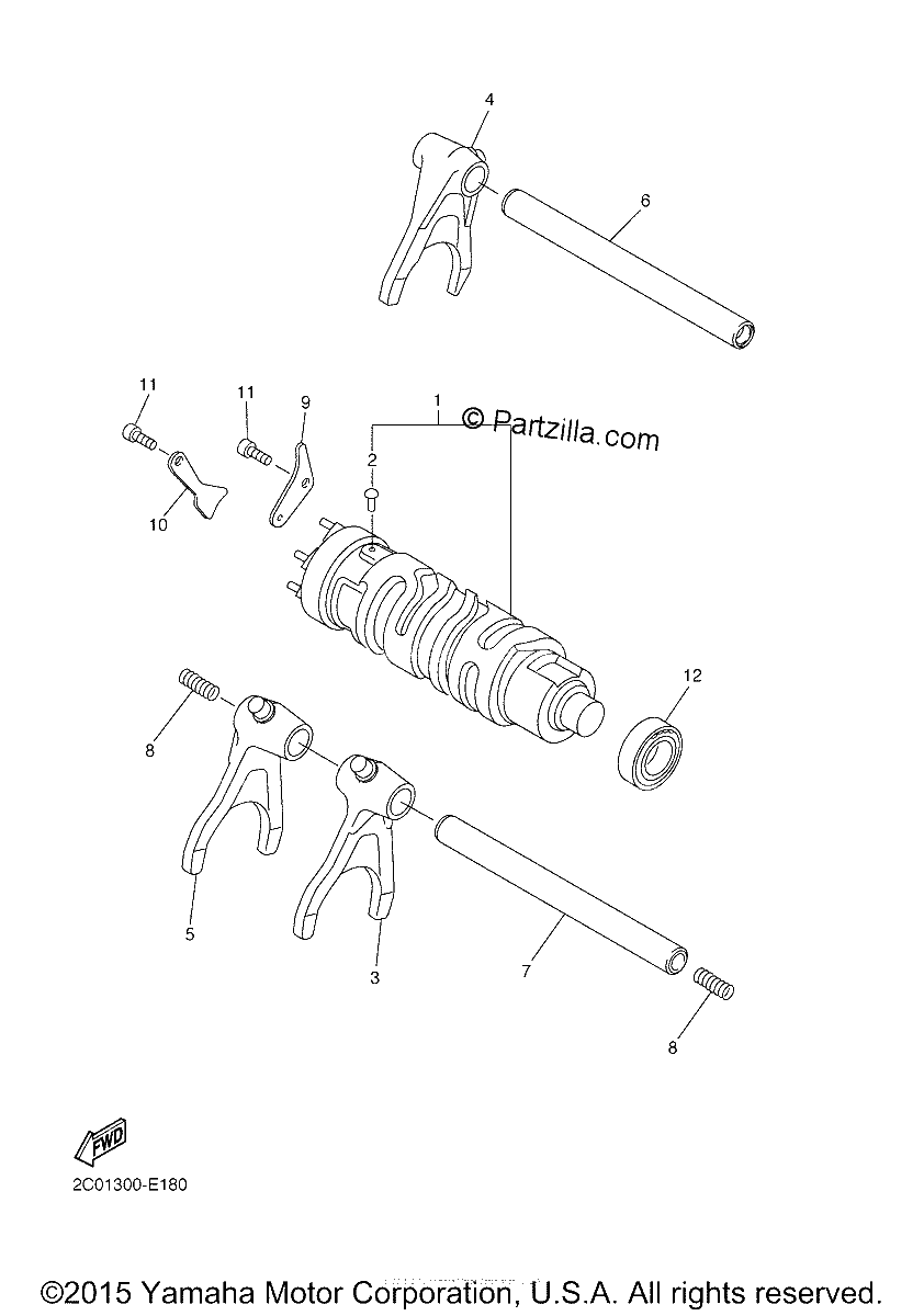 Diagrama de SHIFT CAM FORK