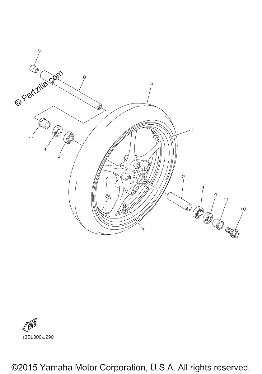 Diagrama de FRONT WHEEL