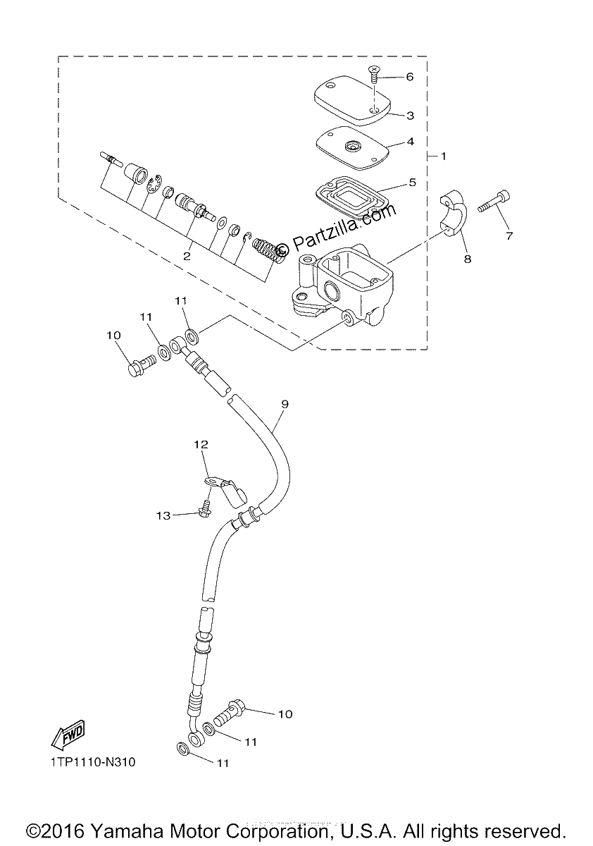 Diagrama de FRONT MASTER CYLINDER