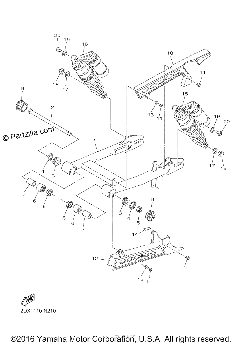 Diagrama de REAR ARM SUSPENSION