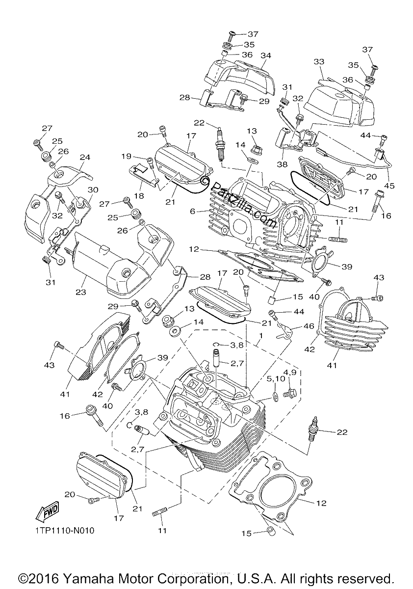 Diagrama de CYLINDER HEAD