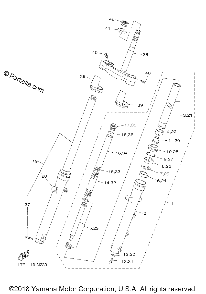 Diagrama de FRONT FORK