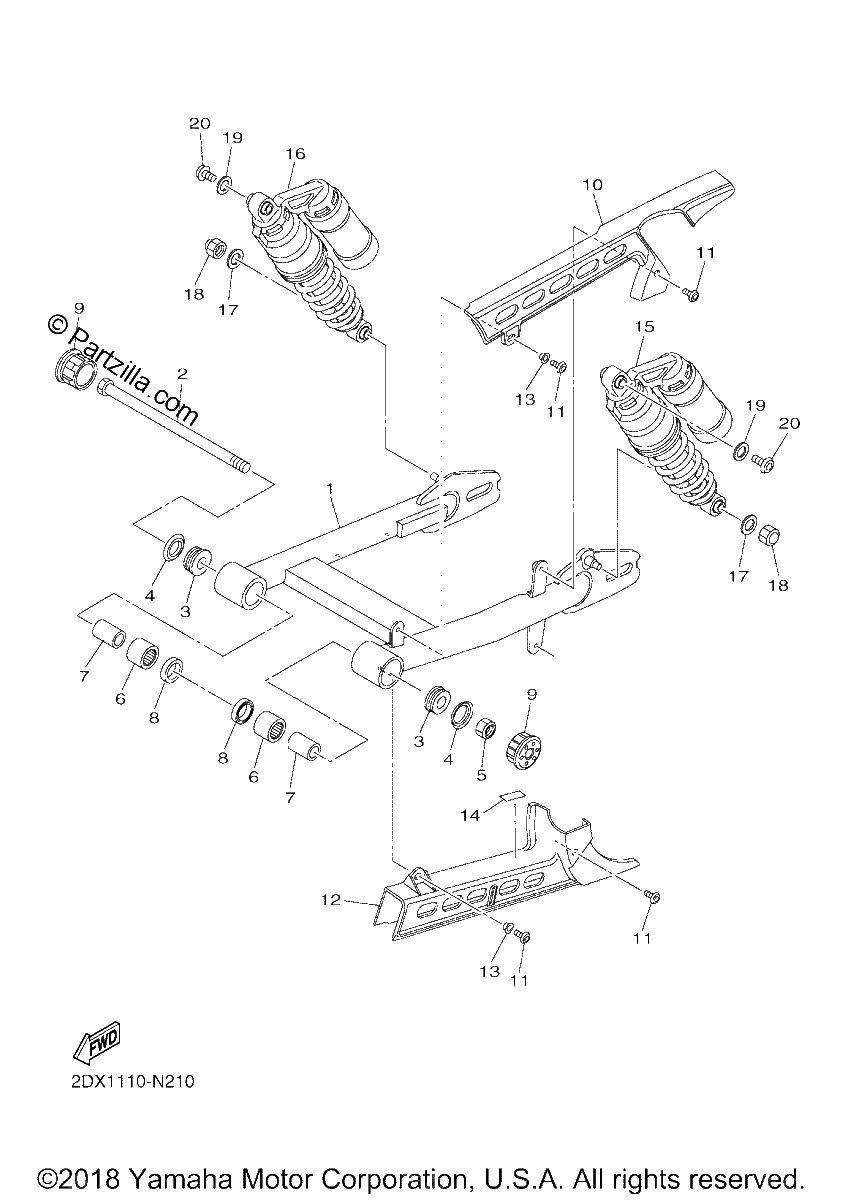 Diagrama de REAR ARM SUSPENSION