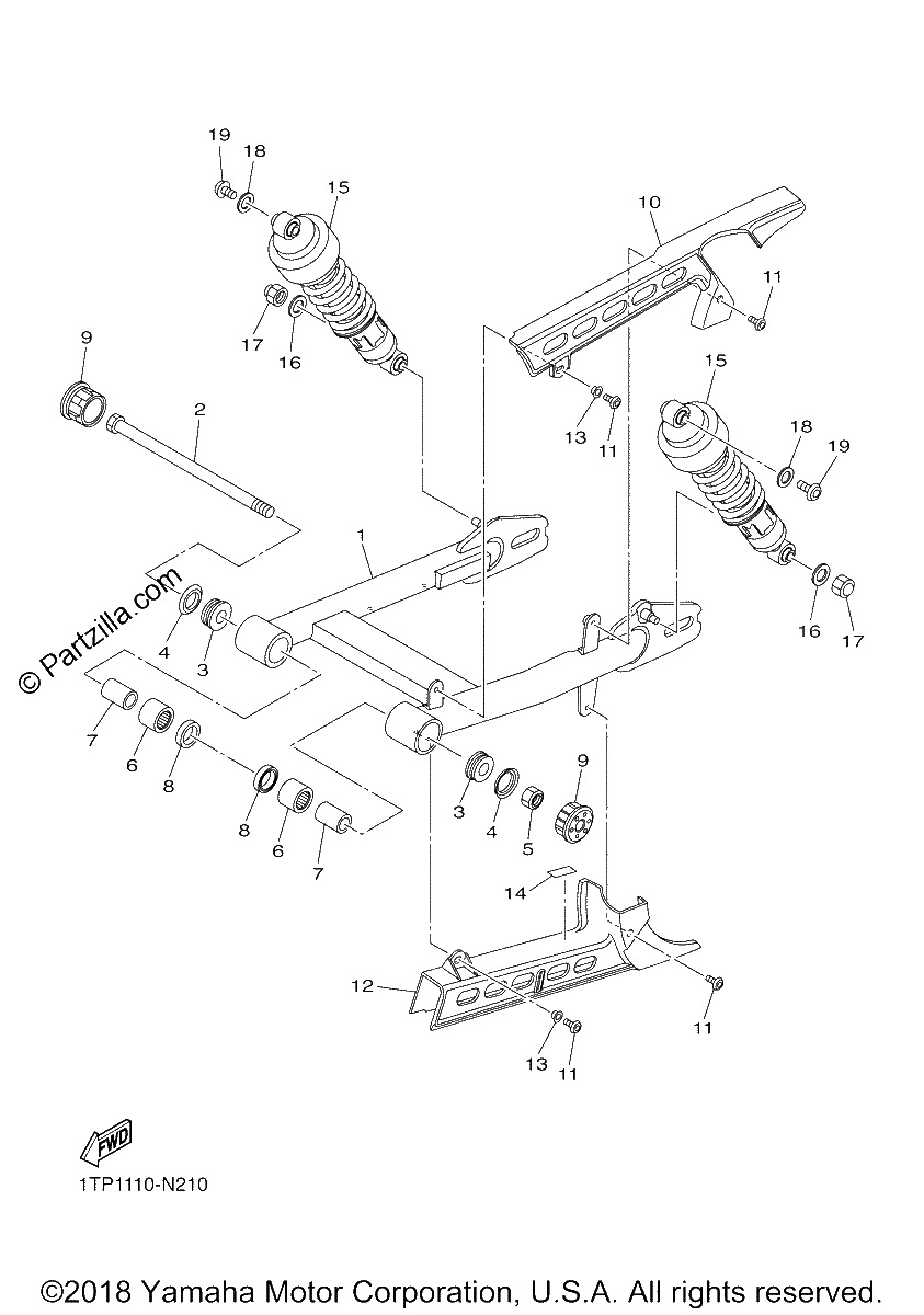 Diagrama de REAR ARM SUSPENSION