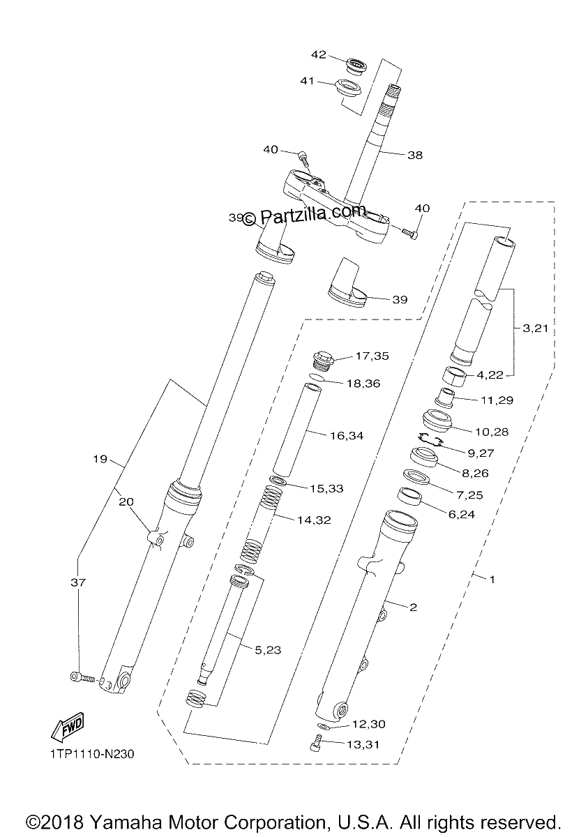 Diagrama de FRONT FORK