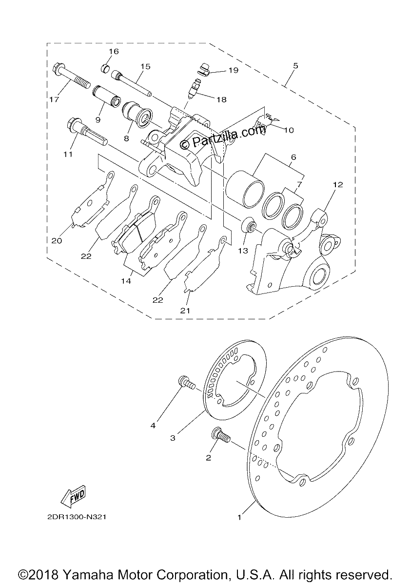 Diagrama de REAR BRAKE CALIPER