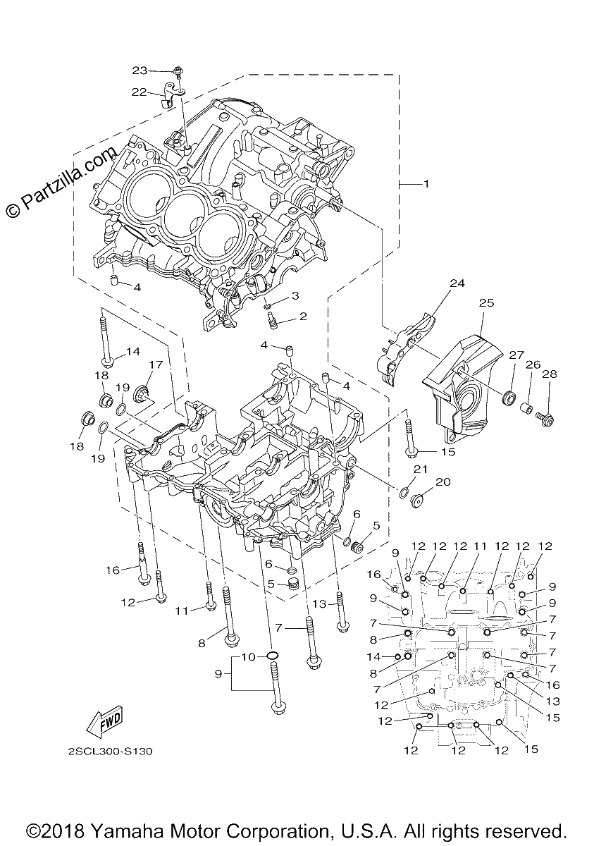Diagrama de CRANKCASE