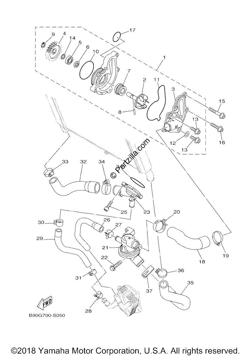 Diagrama de WATER PUMP
