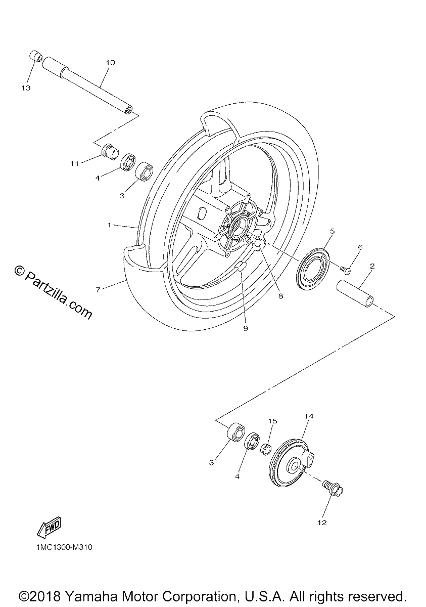 Diagrama de FRONT WHEEL