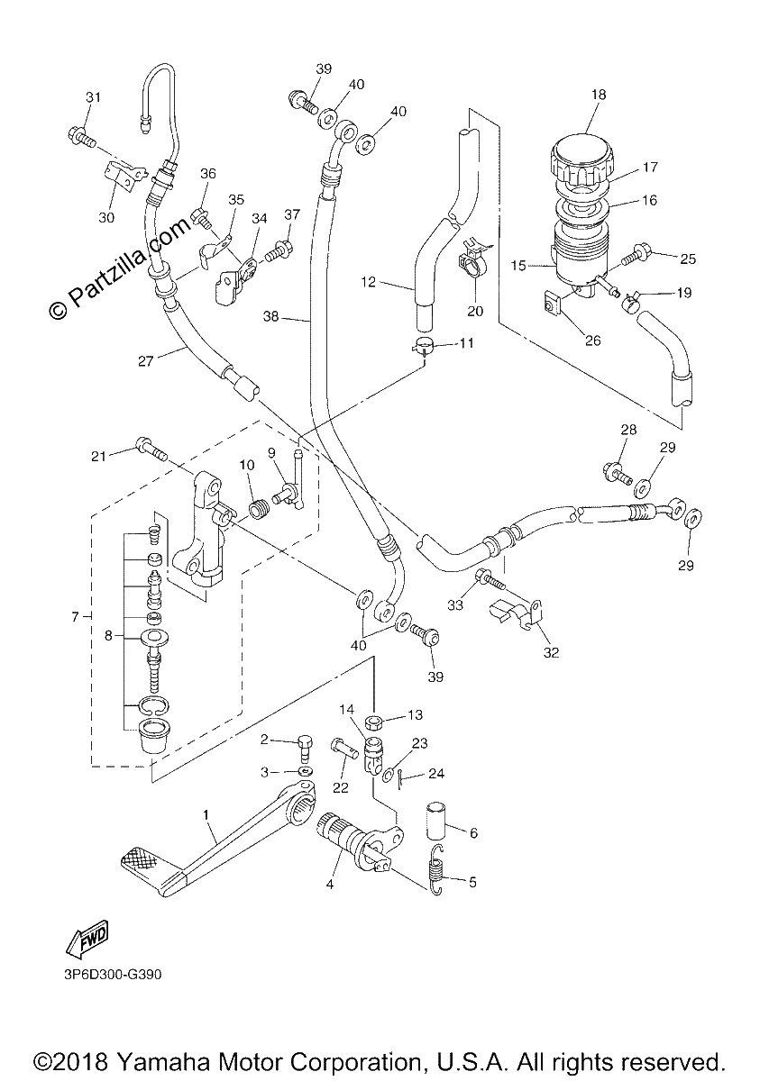 Diagrama de REAR MASTER CYLINDER