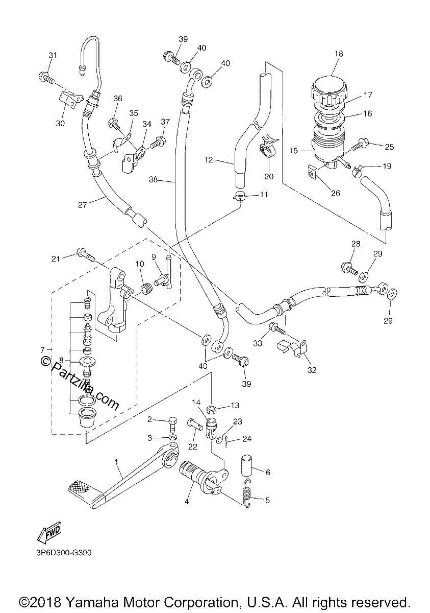 Diagrama de REAR MASTER CYLINDER