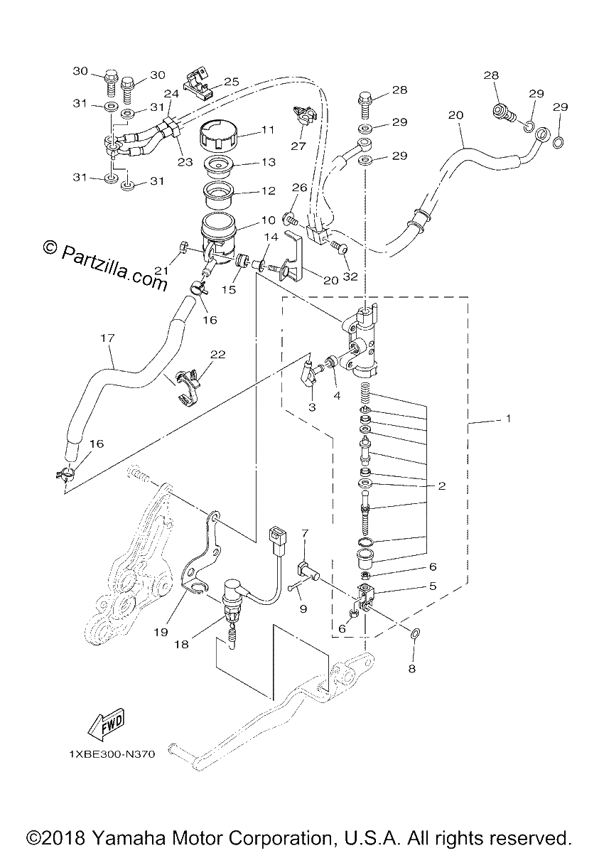 Diagrama de REAR MASTER CYLINDER