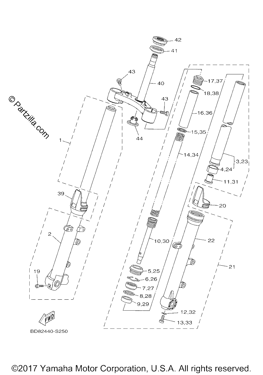 Diagrama de FRONT FORK